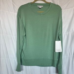 NWT Athleta Raleigh Green Super Moon Crew Neck Sweatshirt size XS